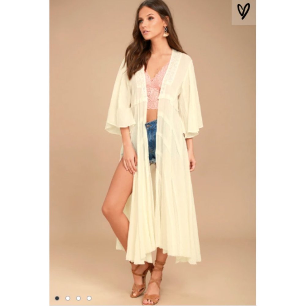 Free People Curved Lace Duster